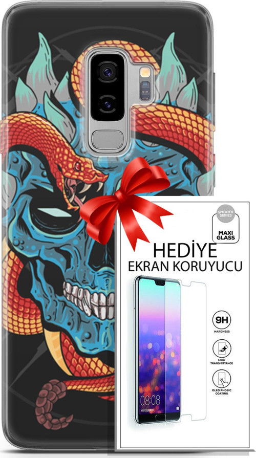 Samsung Galaxy S9 Plus Kılıf Orijinal Seri Punky 13 Şeytan Case Kapak Ekran Koruyucu
