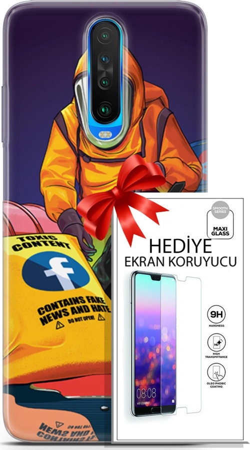 Xiaomi Redmi K30 Kılıf Orijinal Seri Cardano 24 Toxic Darbe Emici Kılıf + Ekran Koruyucu