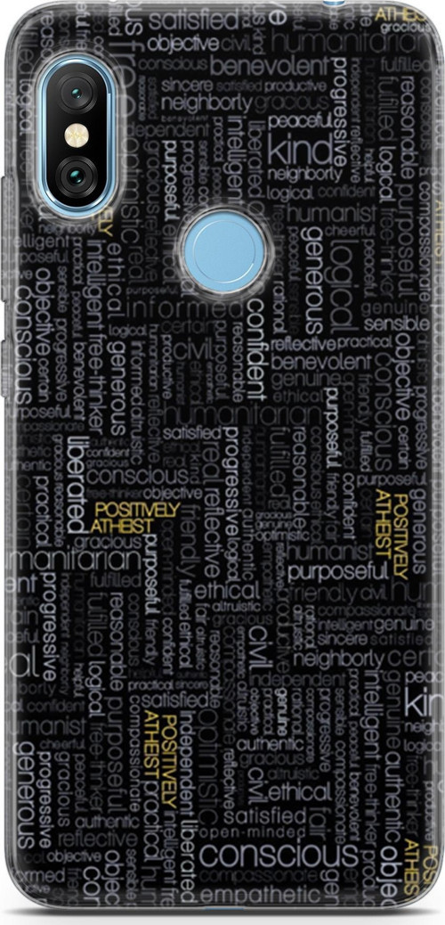 Xiaomi Redmi Note 6 Pro Kılıf Orijinal Seri Typo 26 Confident Soft Kapak