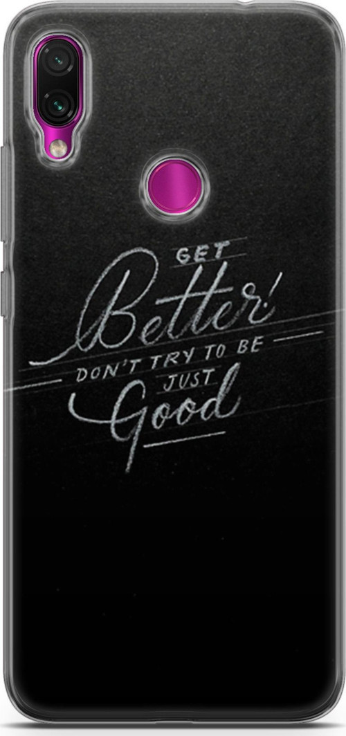 Xiaomi Redmi Note 7 Kılıf Orijinal Seri Typo 10 Get Better Don'T Cry Full Hd Kılıf
