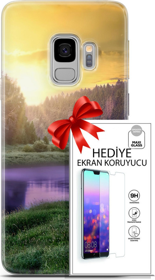 Samsung Galaxy S9 Kılıf Orijinal Seri Fantasy 05 Nehir Koruma Kılıfı + Ekran Koruyucu