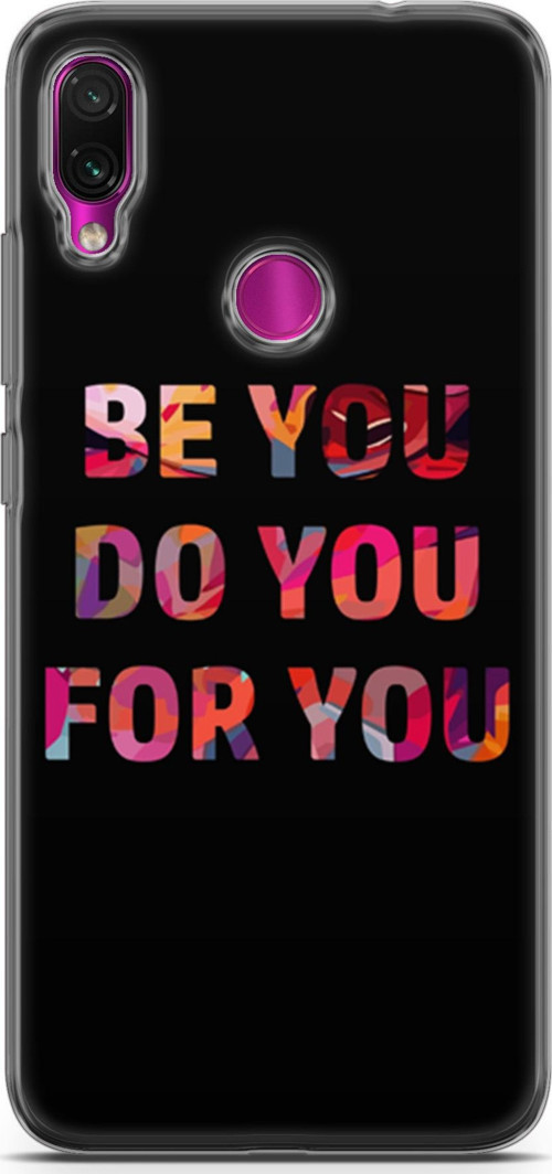 Xiaomi Redmi Note 7 Kılıf Orijinal Seri Typo 23 Be You, Do You, For You Telefon Kabı