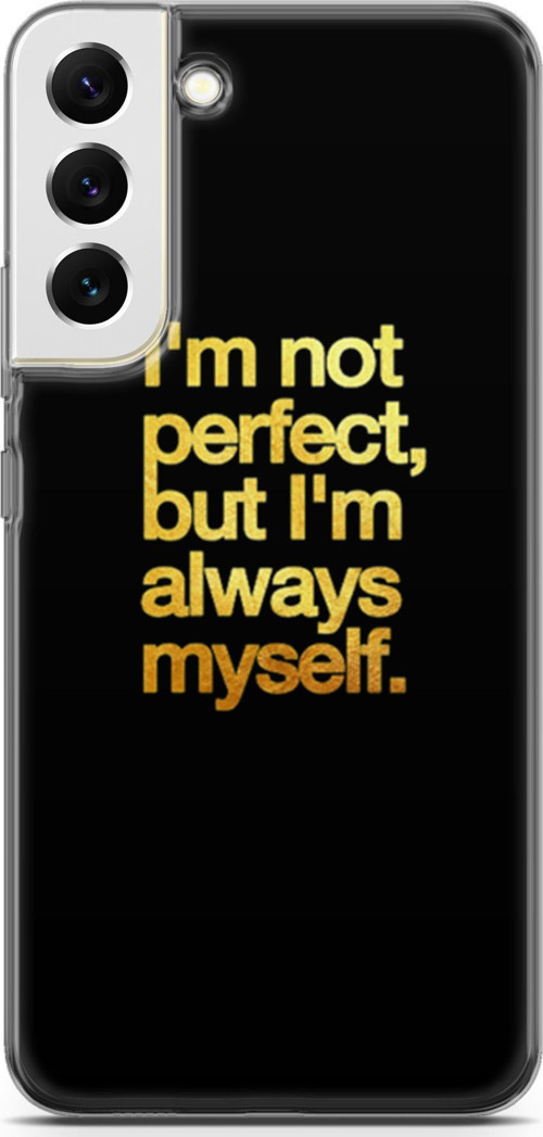 Samsung Galaxy S22 Plus Kılıf Orijinal Seri Typo 20 I'M Not Perfect Renkli Kılıf