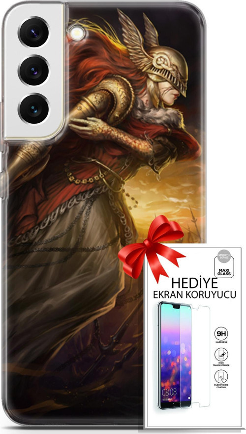 Samsung Galaxy S22 Plus Kılıf Orijinal Seri Cardano 29 Şövalye Leke Tutmaz Kapak + Ekran Koruyucu