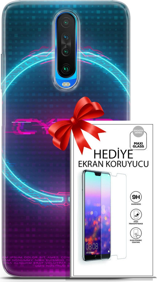 Xiaomi Redmi K30 Kılıf Orijinal Seri Cyberpunk 09 Cyber Logo Uv Kılıf Ve Ekran Koruyucu