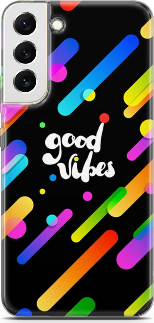Samsung Galaxy S22 Plus Kılıf Orijinal Seri Typo 27 Good Vibes Lazer Kesim Silikon