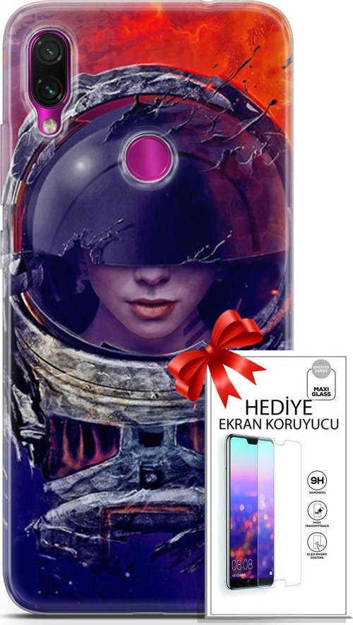 Xiaomi Redmi Note 7 Kılıf Orijinal Seri Algorand 17 Astrolojika Yumuşak Kılıf + Ekran Koruyucu