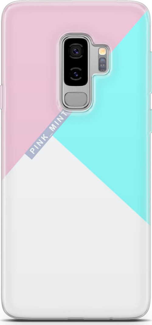 Samsung Galaxy S9 Plus Kılıf Orijinal Seri Typo 08 Pink Mint Baskılı Kılıf
