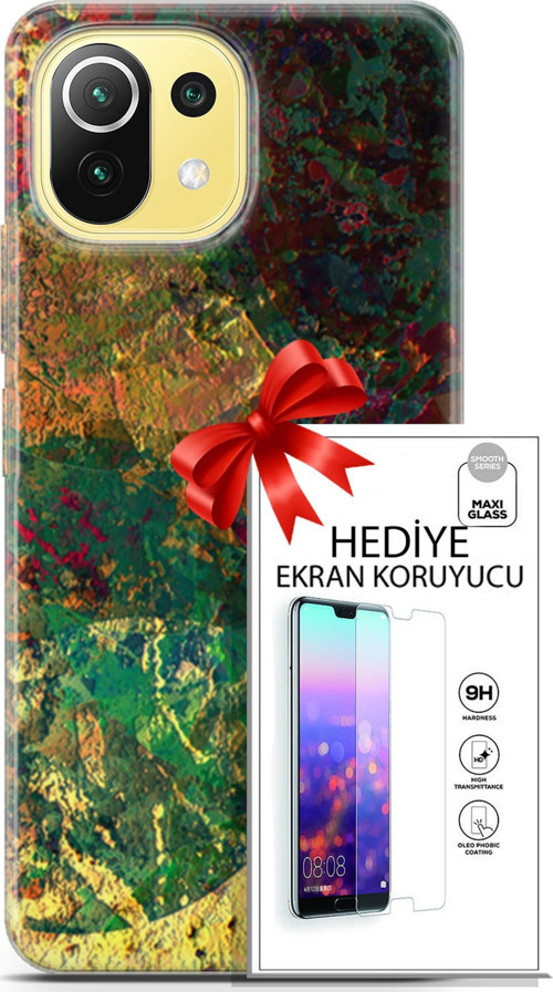 Xiaomi 11 Lite 5G Kılıf Orijinal Seri Nature 26 Çok Renkli Soft Kapak + Ekran Koruyucu