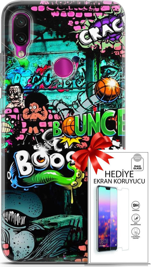 Xiaomi Redmi Note 7 Kılıf Orijinal Seri Bounce 02 Lois Francis Kapak Ve Ekran Koruyucu