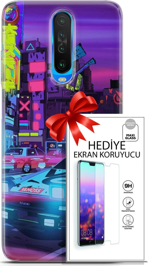 Xiaomi Redmi K30 Kılıf Orijinal Seri Cyberpunk 28 Gaming Vg İz Bırakmayan Kılıf + Ön Ekran Koruyucu
