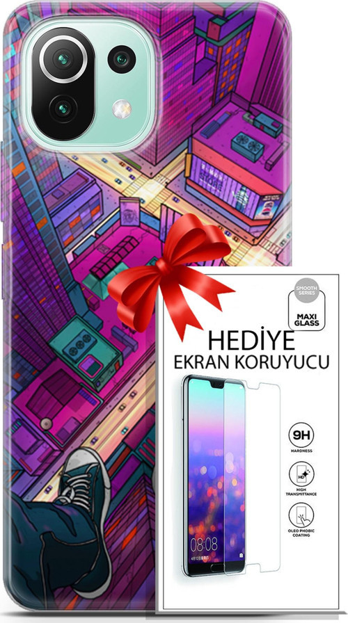 Xiaomi 11 Lite 5G Ne Kılıf Orijinal Seri Fantasy 13 Converse Case Kapak Ekran Koruyucu
