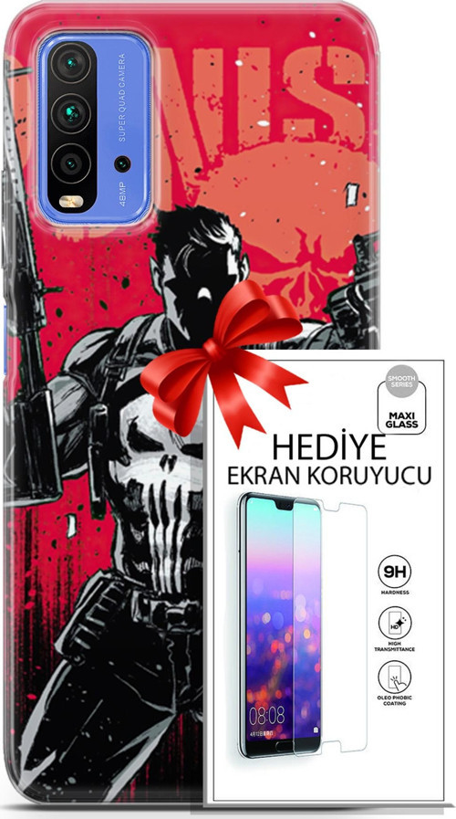 Xiaomi Redmi 9T Kılıf Orijinal Seri Dc 20 Punish Renkli Kılıf Ekran Koruyucu