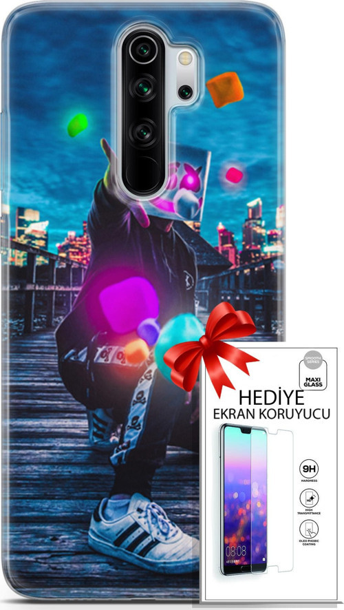 Xiaomi Redmi Note 8 Pro Kılıf Orijinal Seri Algorand 10 Köprü Full Hd Kılıf + Ekran Koruyucu