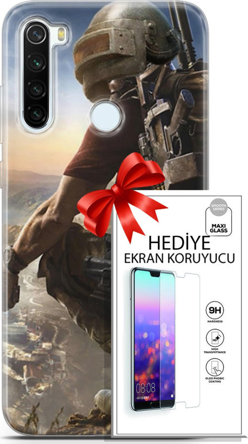 Xiaomi Redmi Note 8T Kılıf Orijinal Seri Pubg 10 Mobile Full Hd Kılıf + Ekran Koruyucu