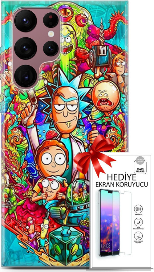 Samsung Galaxy S22 Ultra Kılıf Orijinal Seri Bounce 03 Hattie May Arka Kapak + Ekran Koruyucu