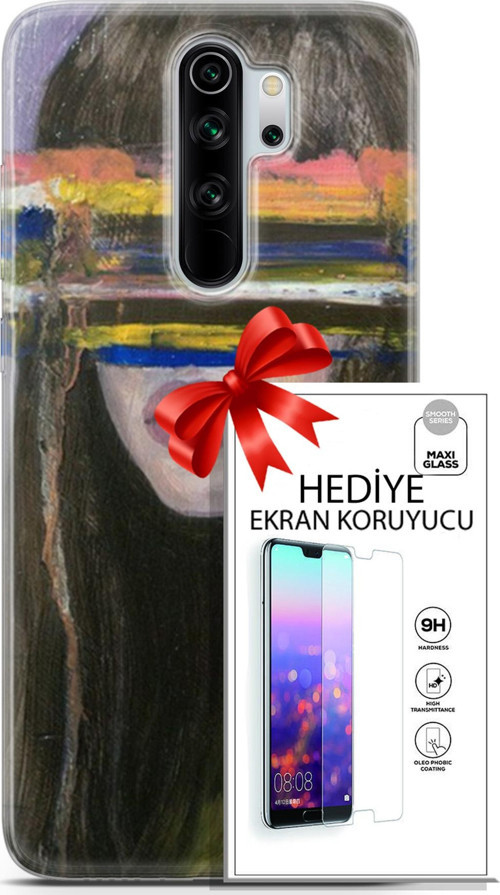 Xiaomi Redmi Note 8 Pro Kılıf Orijinal Seri Soul 21 Gözü Maskeli Darbe Önleyici Kapak + Ön Ekran Koruyucu