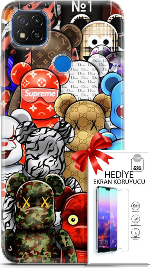 Xiaomi Redmi 9C Kılıf Orijinal Seri Bounce 13 Louisa Burke Case Kapak Ekran Koruyucu