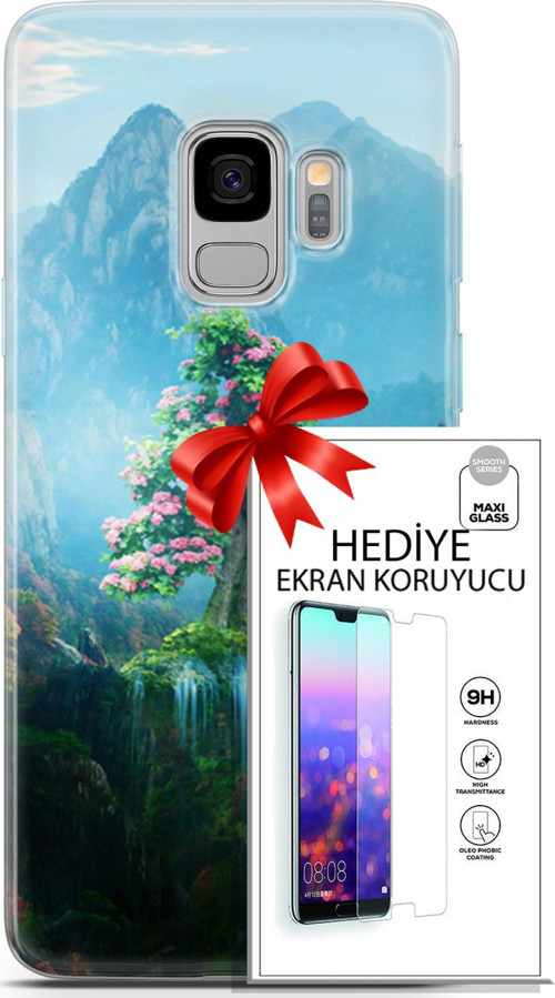 Samsung Galaxy S9 Kılıf Orijinal Seri Neo 29 Red Hood Leke Tutmaz Kapak + Ekran Koruyucu