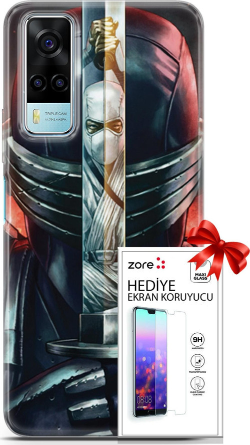 Vivo Y53S 4G Kılıf Orijinal Seri Supers 08 Snake Eyes Baskılı Kılıf + Ekran Koruyucu
