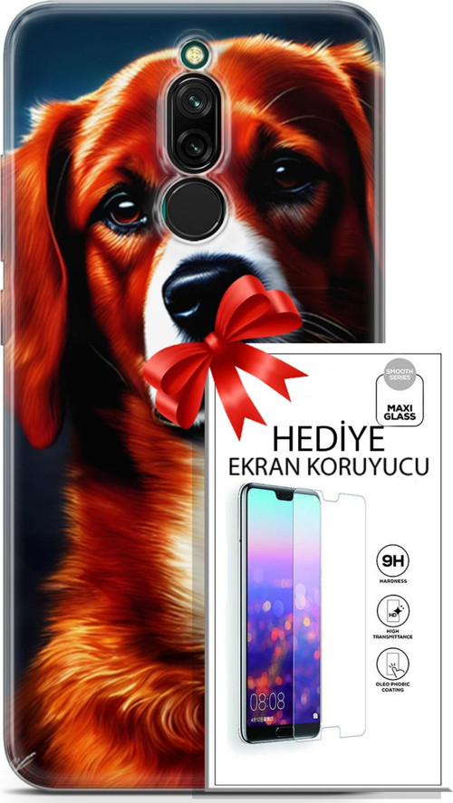Xiaomi Redmi 8 Kılıf Orijinal Seri Dogs 21 Spaniel Darbe Önleyici Kapak + Ön Ekran Koruyucu