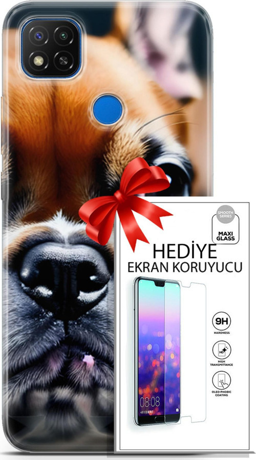 Xiaomi Redmi 9C Kılıf Orijinal Seri Dogs 10 İngiliz Mastiff Full Hd Kılıf + Ekran Koruyucu