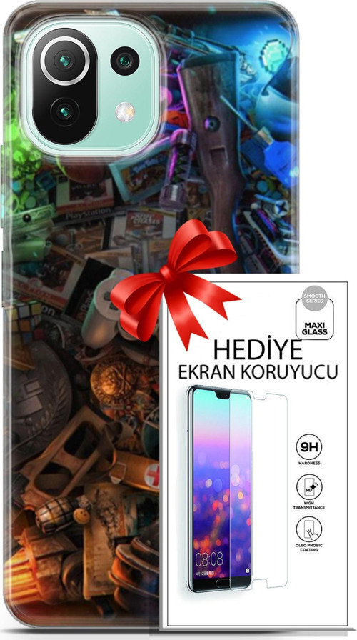 Xiaomi 11 Lite 5G Ne Kılıf Orijinal Seri Pubg 24 Teçhizatlar Darbe Emici Kılıf + Ekran Koruyucu
