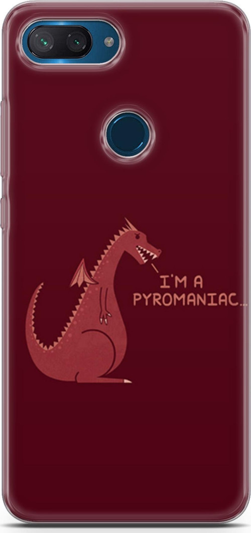 Xiaomi Mi 8 Lite Kılıf Orijinal Seri Typo 07 I'M A Pyromaniac Desenli Kılıf