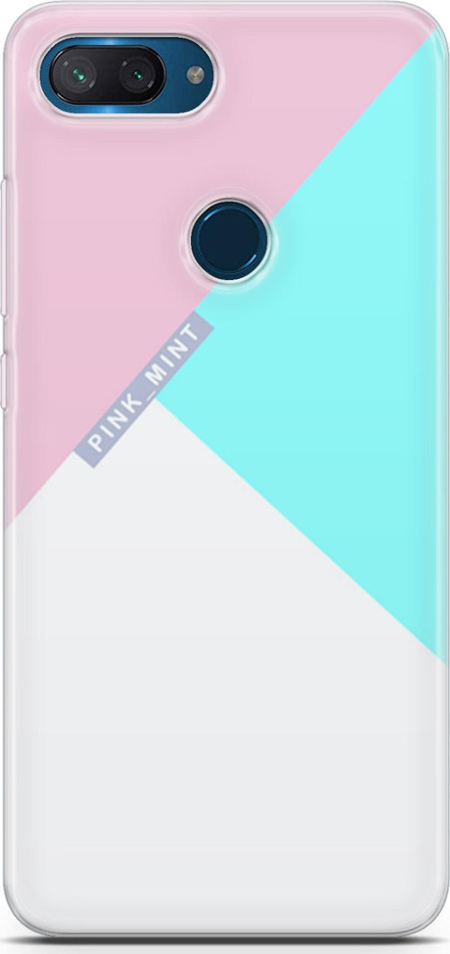 Xiaomi Mi 8 Lite Kılıf Orijinal Seri Typo 08 Pink Mint Baskılı Kılıf