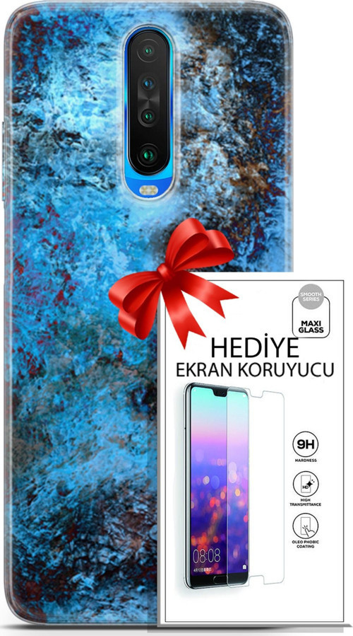 Xiaomi Redmi K30 Kılıf Orijinal Seri Nature 27 Rengarenk Lazer Kesim Silikon Ekran Koruyucu