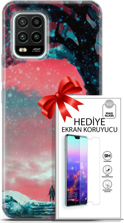 Xiaomi Mi 10 Lite 5G Kılıf Orijinal Seri Neo 01 Bıçaklı Joker Telefon Kılıfı + Ekran Koruyucu
