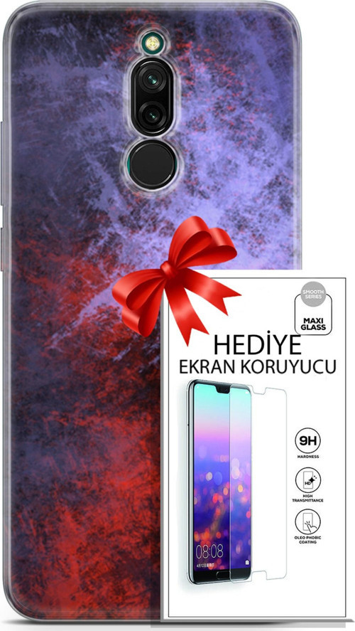 Xiaomi Redmi 8 Kılıf Orijinal Seri Nature 18 Karışık Parlak Kılıf + Ekran Koruyucu Full Korumaket