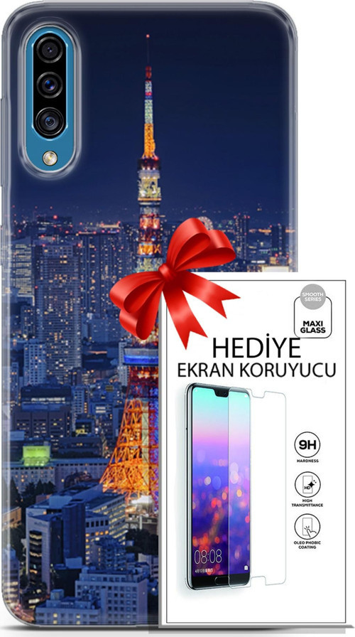 Samsung Galaxy A30S Kılıf Orijinal Seri Fantasy 02 Eyfel Kapak Ve Ekran Koruyucu