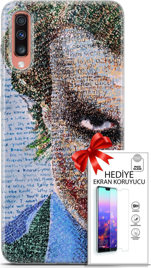 Samsung Galaxy A70 Kılıf Orijinal Seri Cardano 10 Joker Full Hd Kılıf + Ekran Koruyucu