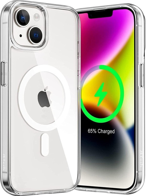 Iphone 14 Uyumlu Kılıf Magsafe Wireless Kablosuz Şarj Destekli Sararmaz Şeffaf Darbe Emici Kapak