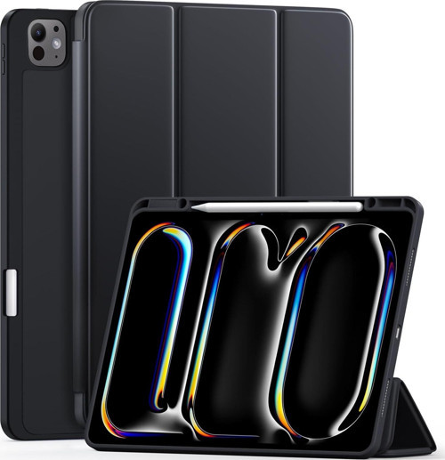 Apple İPad Pro 11 inç M4 2024 Uyumlu Kılıf Pen Slot Charging Case Kalem Bölmeli A2836 A2837 A3006