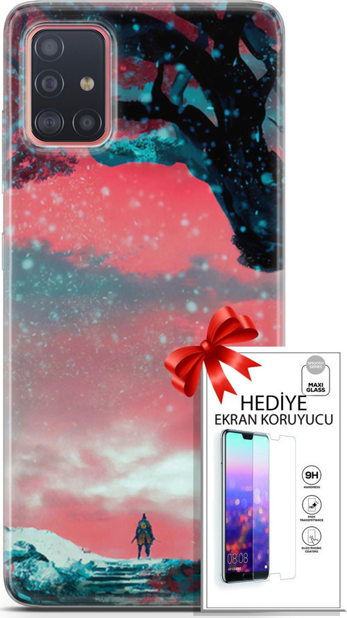 Samsung Galaxy A51 Kılıf Orijinal Seri Algorand 23 Şövalye Telefon Kabı Ve Ekran Koruyucu