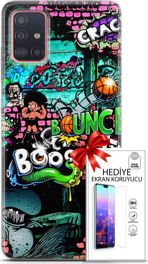 Samsung Galaxy A51 Kılıf Orijinal Seri Bounce 02 Lois Francis Kapak Ve Ekran Koruyucu