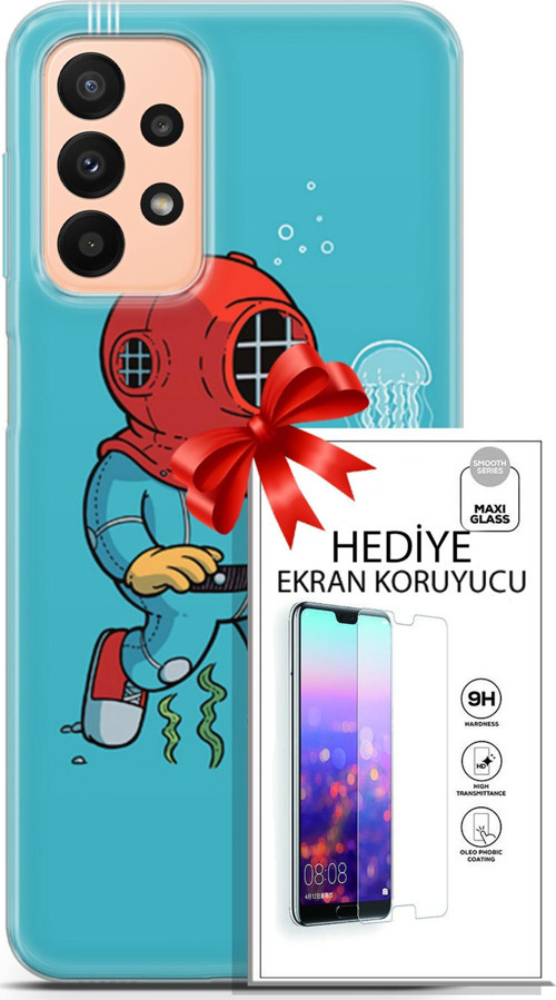 Samsung Galaxy A23 4G Kılıf Orijinal Seri Neo 08 Batman Dc Baskılı Kılıf + Ekran Koruyucu