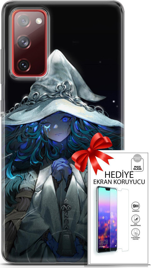 Samsung Galaxy S20 Fe Kılıf Orijinal Seri Cardano 28 Şapkalı Kız İz Bırakmayan Kılıf + Ön Ekran Koruyucu