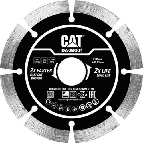 DA09001 115mm Profesyonel Beton, Tuğla, Parke Taşı Elmas Kesme Diski (Soketli, Aralıklı Kenar)