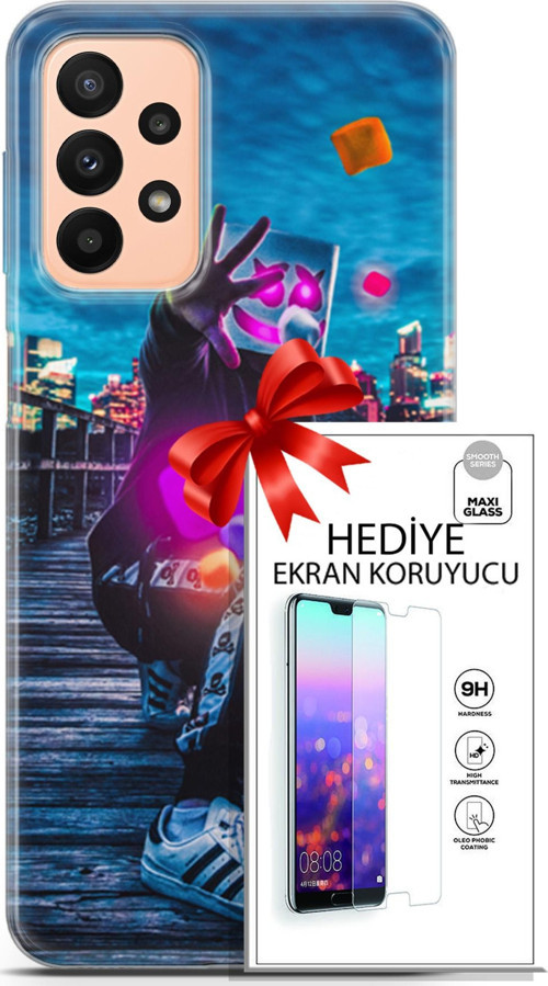 Samsung Galaxy A23 4G Kılıf Orijinal Seri Neo 28 Örümcek Kız İz Bırakmayan Kılıf + Ön Ekran Koruyucu