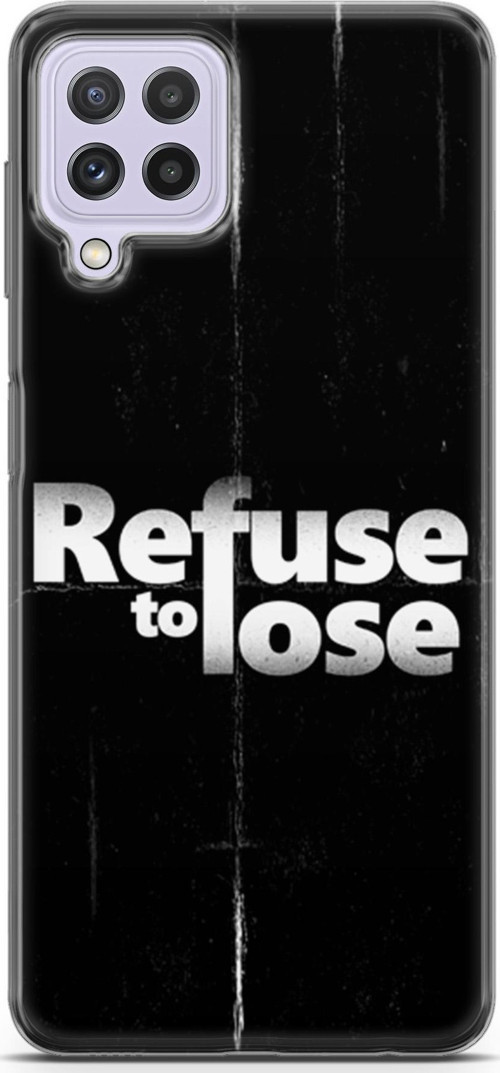 Samsung Galaxy M32 Kılıf Orijinal Seri Typo 03 Refuse To Lose Arka Kapak
