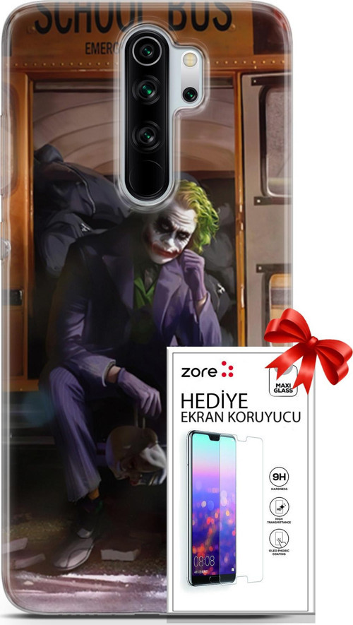 Xiaomi Redmi Note 8 Pro Kılıf Orijinal Seri Supers 05 Joker Poster Koruma Kılıfı + Ekran Koruyucu
