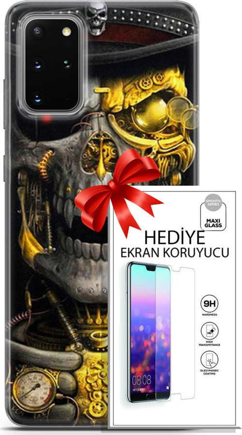 Samsung Galaxy S20 Plus Kılıf Orijinal Seri Pubg 22 Skeleton Kap + Ekran Koruyucu