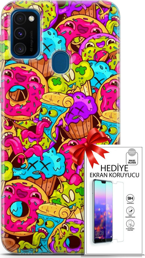 Samsung Galaxy M30S Kılıf Orijinal Seri Bounce 01 Annabella Gordon Telefon Kılıfı + Ekran Koruyucu