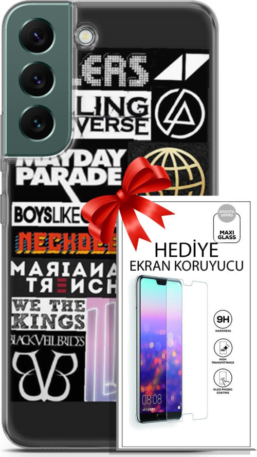 Samsung Galaxy S22 Kılıf Orijinal Seri Punky 28 Killers İz Bırakmayan Kılıf + Ön Ekran Koruyucu