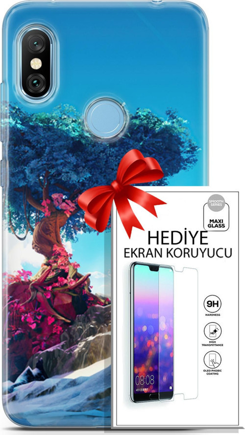 Xiaomi Redmi Note 6 Pro Kılıf Orijinal Seri Neo 04 Spiderman Silikon Kılıf + Ekran Koruyucu Full Koruma