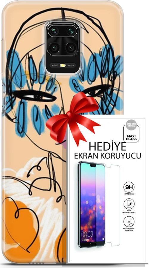 Xiaomi Redmi Note 9 Pro Kılıf Orijinal Seri Soul 24 Uzakdoğulu Darbe Emici Kılıf + Ekran Koruyucu
