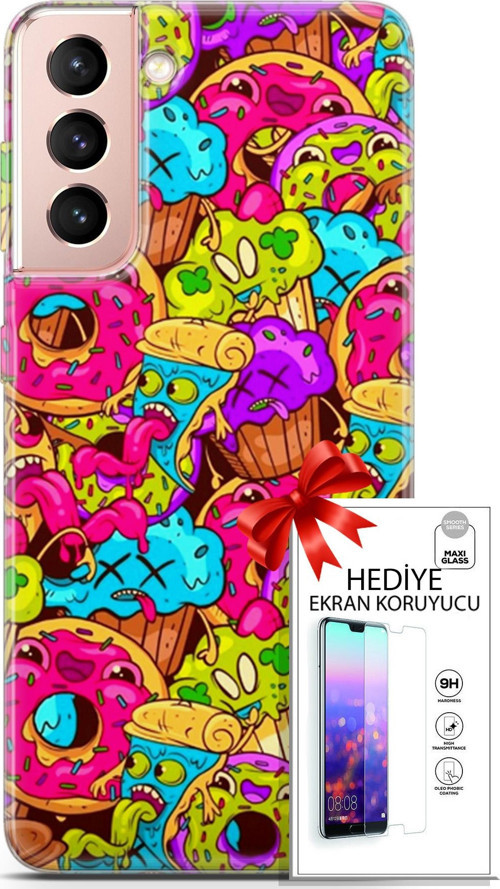 Samsung Galaxy S21 Kılıf Orijinal Seri Bounce 01 Annabella Gordon Telefon Kılıfı + Ekran Koruyucu